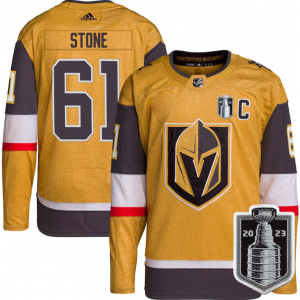NHL Knights 61 Mark Stone Gold 2023 Stanley Cup Final Adidas Men Jersey