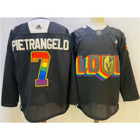 NHL Knights 7 Alex Pietrangelo 2022 Black Pride Night Adidas Men Jersey
