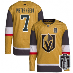 NHL Knights 7 Alex Pietrangelo Gold 2023 Stanley Cup Final Adidas Men Jersey