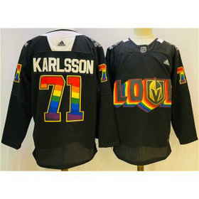 NHL Knights 71 William Karlsson 2022 Black Pride Night Adidas Men Jersey