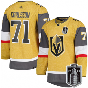 NHL Knights 71 William Karlsson Gold 2023 Stanley Cup Final Adidas Men Jersey