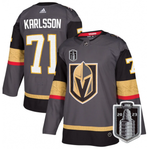 NHL Knights 71 William Karlsson Gray 2023 Stanley Cup Final Adidas Men Jersey