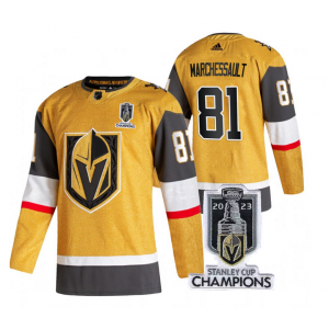 NHL Knights 81 Jonathan Marchessault Gold 2023 Stanley Cup Champions Adidas Men Jersey