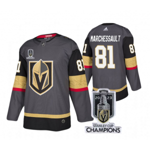 NHL Knights 81 Jonathan Marchessault Gray 2023 Stanley Cup Champions Adidas Men Jersey