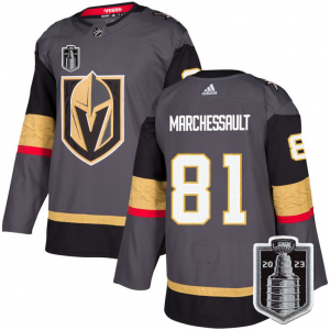 NHL Knights 81 Jonathan Marchessault Gray 2023 Stanley Cup Final Adidas Men Jersey
