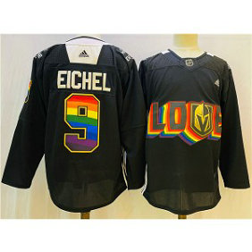 NHL Knights 9 Jack Eichel 2022 Black Pride Night Adidas Men Jersey NHL Knights 9 Jack Eichel 2022 Black Pride Night Adidas Men Jersey