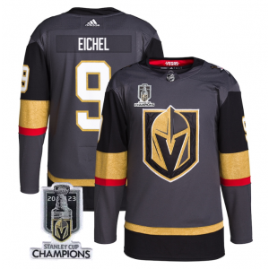NHL Knights 9 Jack Eichel Gray 2023 Stanley Cup Champions Adidas Men Jersey