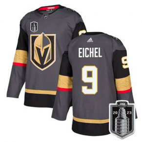 NHL Knights 9 Jack Eichel Gray 2023 Stanley Cup Final Adidas Men Jersey