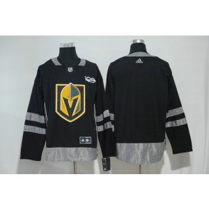 NHL Knights Blank Black 100th Anniversary Adidas Men Jersey