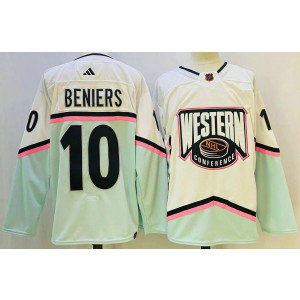 NHL Kraken 10 Beniers White 2023 All-Star Game Adidas Men Jersey