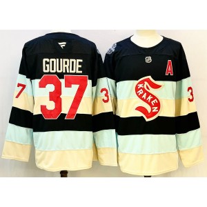 NHL Kraken 37 Gourde Black New Men Jersey