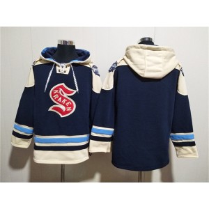 NHL Kraken Blank Deep Sea Blue Lace-Up Pullover Hoodie