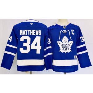 NHL Leafs 34 Auston Matthews Blue Adidas Youth Jersey