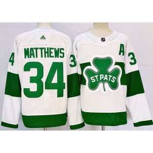 NHL Leafs 34 Auston Matthews Saint Patrick Adidas Men Jersey