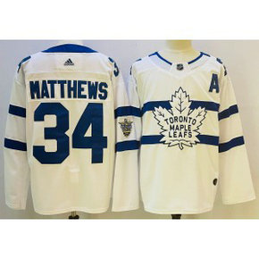 NHL Leafs 34 Auston Matthews White 2022-23 Retro Adidas Men Jersey
