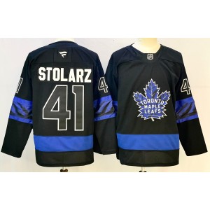 NHL Leafs 41 Stolarz Black New Men Jersey