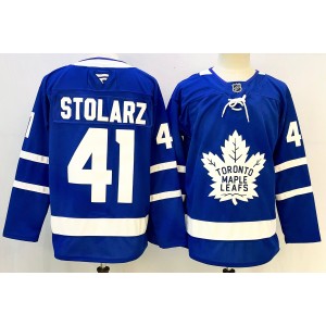 NHL Leafs 41 Stolarz Blue New Men Jersey