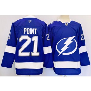 NHL Lightning 21 Point Blue 2024 New Adidas Men Jersey