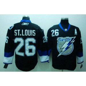 NHL Lightning 26 St.Louis Black Men Jersey