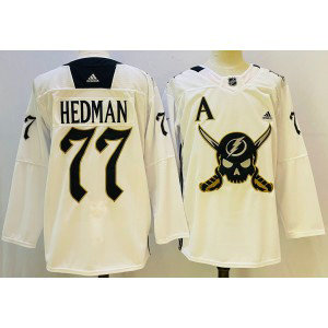 NHL Lightning 77 Victor Hedman White 2023 Retro Adidas Men Jersey