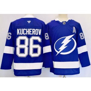 NHL Lightning 86 Nikita Kucherov Blue 2024 New Adidas Men Jersey