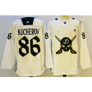 NHL Lightning 86 Nikita Kucherov White 2023 Retro Adidas Men Jersey