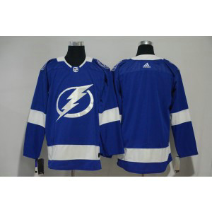 NHL Lightning Blank Blue Adidas Men Jersey