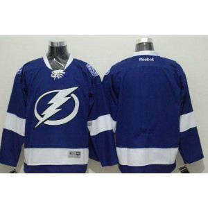 NHL Lightning Blank Blue Men Jersey