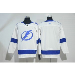 NHL Lightning Blank White Adidas Men Jerseys