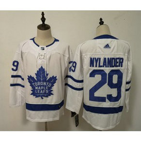NHL Maple Leafs 29 William Nylander White Adidas Women Jersey