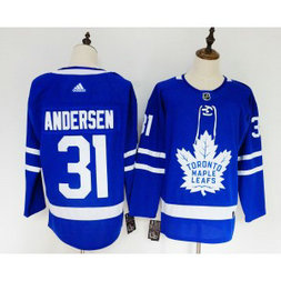 NHL Maple Leafs 31 Frederik Andersen Blue Adidas Women Jersey