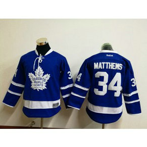 NHL Maple Leafs 34 Auston Matthews 2016 Blue Reebok Youth Jersey