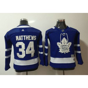 NHL Maple Leafs 34 Auston Matthews Blue Adidas Youth Jersey