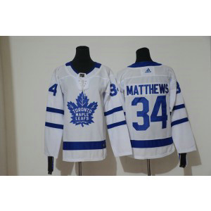 NHL Maple Leafs 34 Auston Matthews White Adidas Youth Jersey