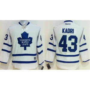 NHL Maple Leafs 43 Nazem Kadri White Youth Jersey
