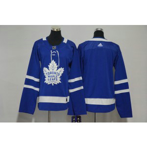 NHL Maple Leafs Blank Blue Adidas Women Jersey