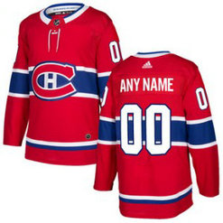 NHL Montreal Canadiens Red Customized Adidas Men Jersey