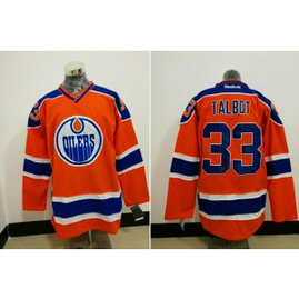 NHL Oilers 33 Cam Talbot Orange Alternate Men Jersey