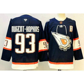 NHL Oilers 93 Ryan Nugent-Hopkins Navy New Men Jersey