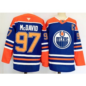 NHL Oilers 97 Connor McDavid Blue 2024 New Adidas Men Jersey