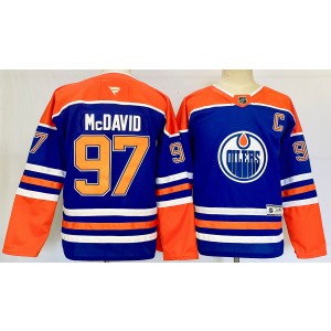 NHL Oilers 97 Connor McDavid Blue Adidas Youth Jersey