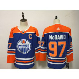 NHL Oilers 97 Connor McDavid Blue Alternate Adidas Men Jersey