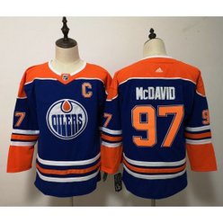 NHL Oilers 97 Connor McDavid Blue Alternate Adidas Women Jersey
