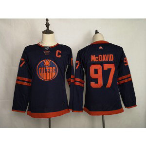 NHL Oilers 97 Connor McDavid Navy 50th anniversary Adidas Youth Jersey