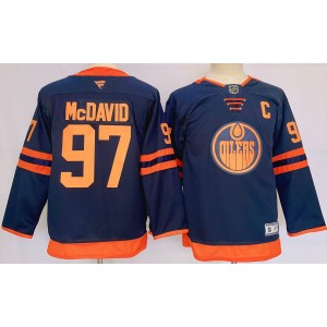 NHL Oilers 97 Connor McDavid Navy Adidas Youth Jersey