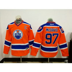 NHL Oilers 97 Connor McDavid Orange Men Jersey