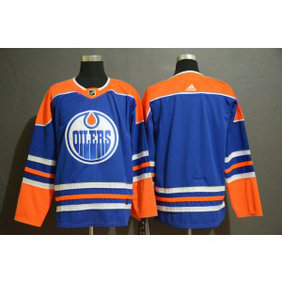 NHL Oilers Blank Blue Adidas Men Jersey