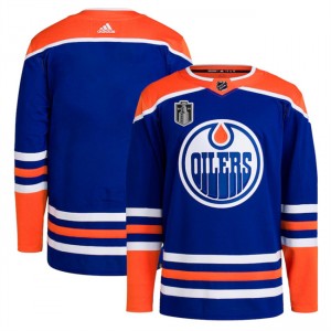 NHL Oilers Blank Royal 2024 Stanley Cup Final Patch Adidas Men Jersey