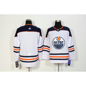 NHL Oilers Blank White Adidas Men Jersey