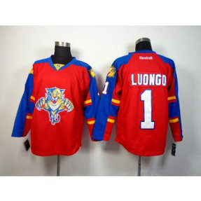 NHL Panthers 1 Roberto Luongo Red Men Jersey